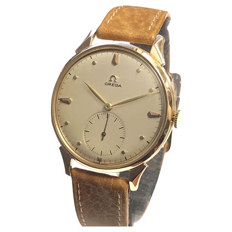 Omega Vintage Rose Gold Large Wrist Watch at 1stDibs | vintage rose ...