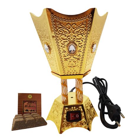 Electrical Bakhoor Burner & 50g Fragrance Paste - Golden