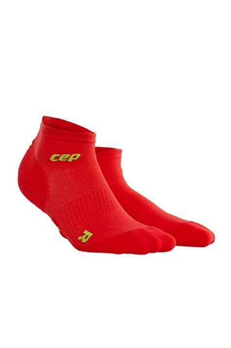 CEP Compression Ultralight Low-Cut Women's Running Socks (Red/Green ...