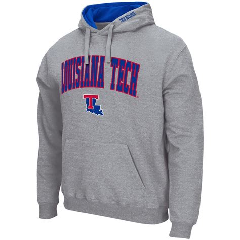Colosseum NCAA ed Louisiana Tech Bulldogs Arch and Logo Pullover Hoodie | Belk