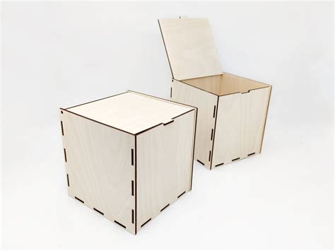 Boxes: Shop AmericanElm Pack of 2 Storage Wooden Blank Rectangular Box ...