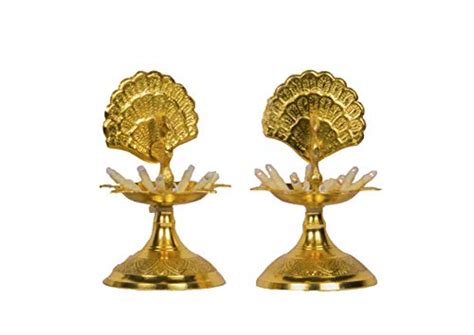 Buy Pure Brass 1 Step Electric Gold Bulb Lights Diya | Bhimonee Decor