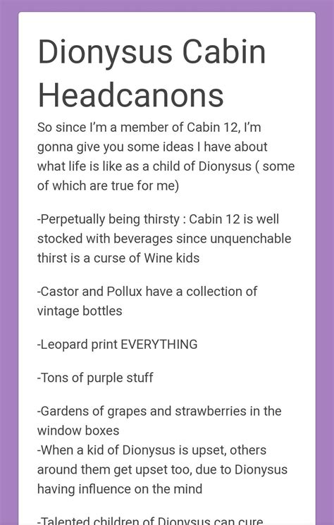 Percy Jackson Dionysus Cabin