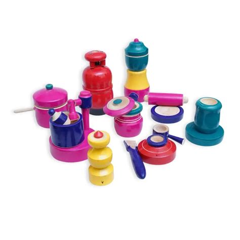 R K Enterprise's Wooden Mini Kitchen Set/ Showpiece/ Kids Playset - 14 ...