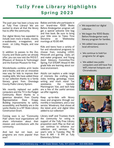 Annual Report — Tully Free Library