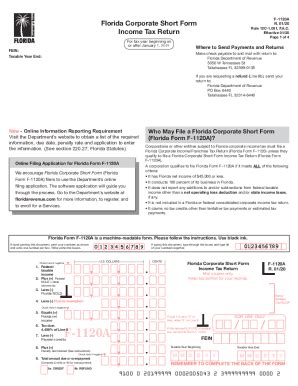 2020 Form FL F-1120A Fill Online, Printable, Fillable, Blank - pdfFiller