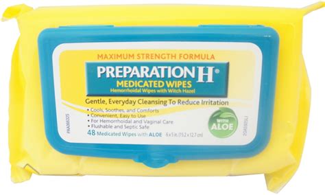 Buy Preparation H Medicated Wipes, 48 Ea (Pack of 4) Online at Lowest ...