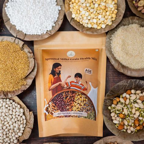 Sprouted Millet Grain Health Mix | Multi Millet Health Drink ...