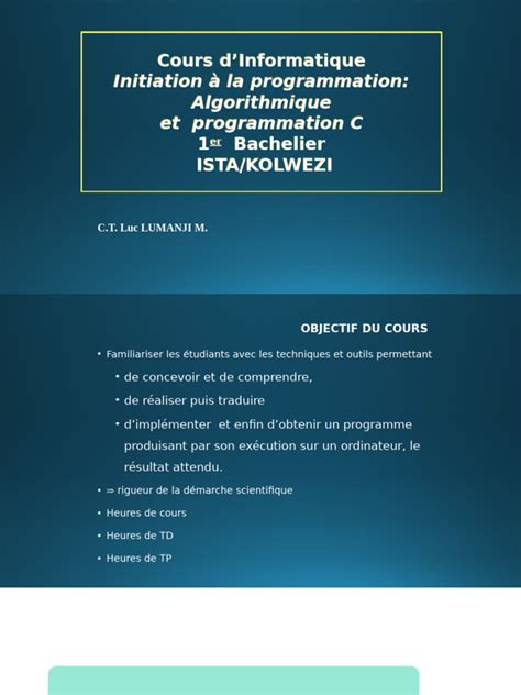 Image result for Cours D'informatique Algorithme Et Programmation