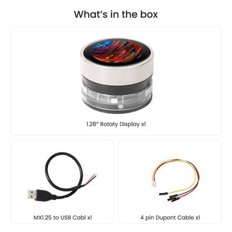 Elecrow CrowPanel 1.28 Inch ESP32 HMI Display with 240x240 IPS Round T ...