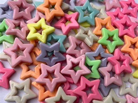 Multicolour Stars Acrylic Beads