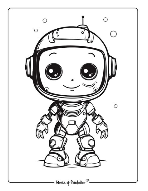 Robot Coloring Pages - World of Printables