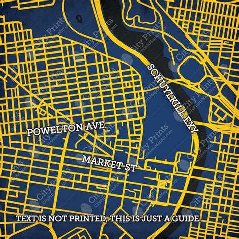 Drexel University Campus Map Art - City Prints