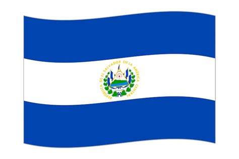 Agitant le drapeau du pays Salvador Illustration vectorielle | Vecteur ...