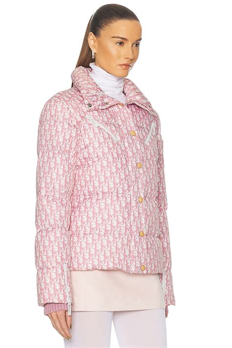 FWRD Renew Dior Logo Puffer Jacket in Pink | REVOLVE