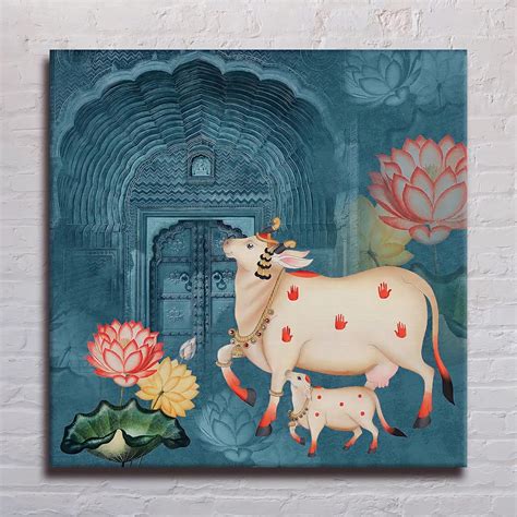 POSTER4FRAME pichwai painting canvas art indian ethnic traditional wall ...