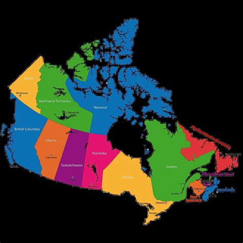 Printable List Of Canadian Provinces And Capitals