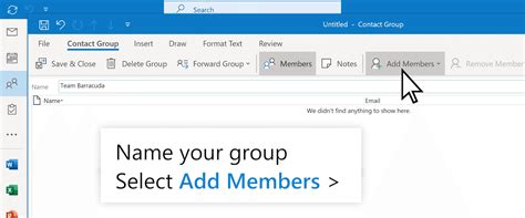 How to make an email group in Outlook