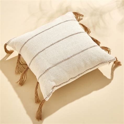 Buy Natura Ridge Striped Filled Cushion - 40x40cm from Home Centre at ...