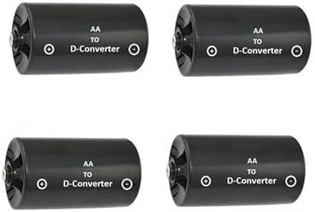 GENUINEBATTERY AA to D Size Converter CASE with AA Battery (Pair of 4 ...