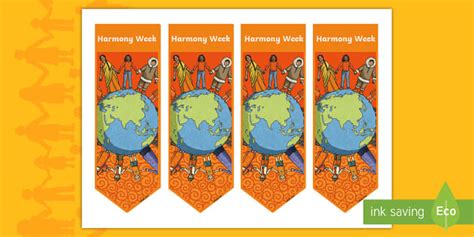 Harmony Week Editable Bookmarks (teacher made) - Twinkl