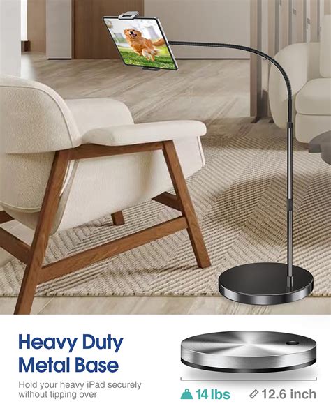Elitehood Aluminum iPad Stand for Floor, 14lb Stable Base & Height ...