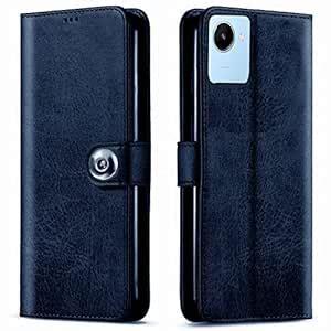 Nkarta Genuine Leather Finish Flip Back Cover Case | Inbuilt Pockets ...