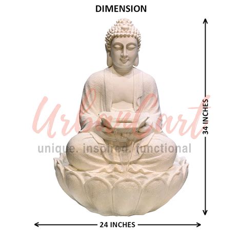 White Buddha Offering Water Fountain