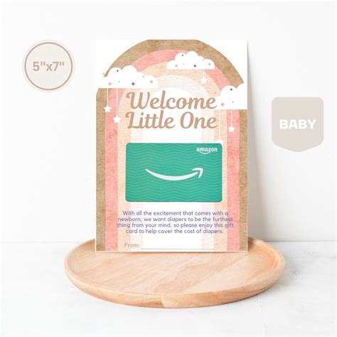 PRINTABLE Welcome Little One Newborn Gift Card New Baby Gift Card ...