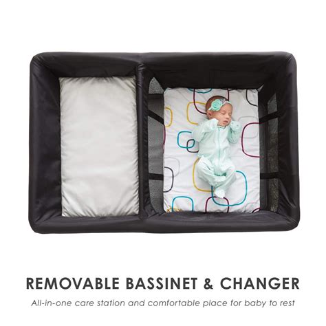 4moms breeze plus Portable Playard with Removable Bassinet and Baby Ch ...