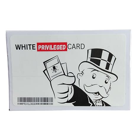 White privilege card | whiteandprivileged.ca