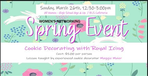 Spring- Cookie Decorating Event-Womens Networking Community Group ...