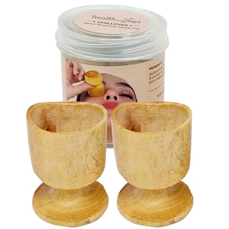 HealthAndYoga® ChillEyes Neem Wood Eye Wash Cup (Pack of 2)- Ayurvedic ...