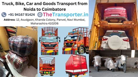 Vehicle Transport from Noida to Coimbatore - TheTransporter