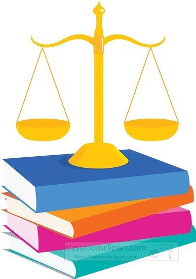 legal balance with law books clipart - Classroom Clip Art
