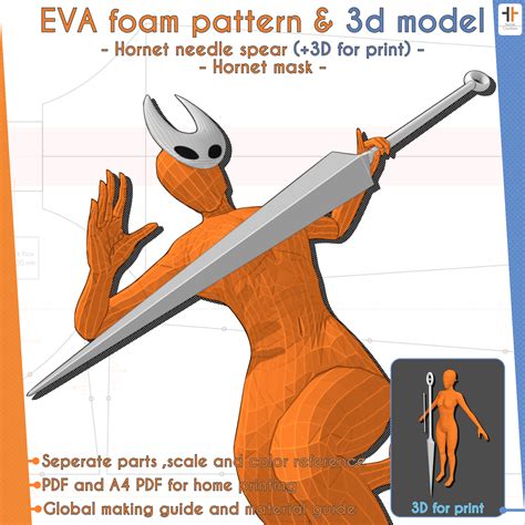 🪡 Hornet needle spear (and mask) - Hollow knight silk song | Cosplay ...