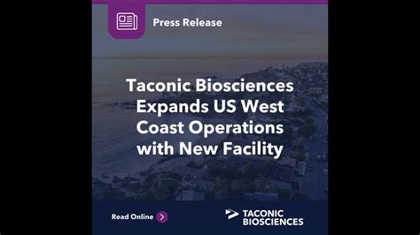 Taconic Biosciences Announces New U.S. West Coast Production Location ...