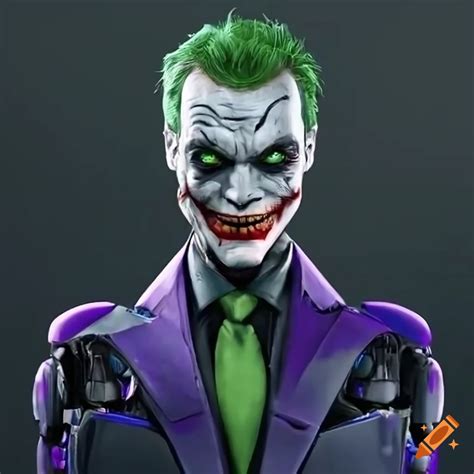 Joker android robot on Craiyon