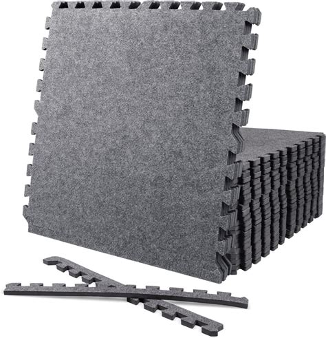 Amazon.com: Enlarged 23.6in Plush Foam Interlocking Floor Mat for Kids ...