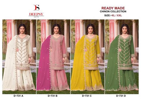 Deepsy D 731 Chinon Embroidered Pakistani Readymade Collection