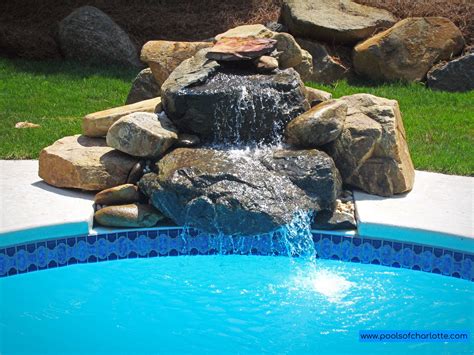 Natural Rock Waterfall | Swimming pool waterfall, Pool waterfall, Pool ...