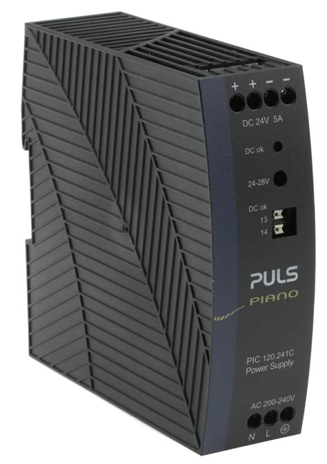 PIC120.241C PULS | PULS PIANO Switched Mode DIN Rail Power Supply, 230V ...