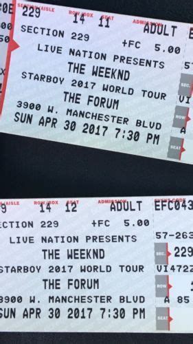 #Tickets The Weeknd Tickets 04/30/17 (Inglewood) #Tickets | The weeknd ...