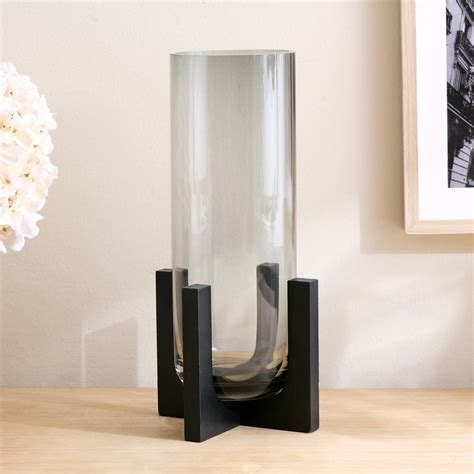 Buy Alloy Demi Glass Vase with Wooden Base from Home Centre at just INR ...