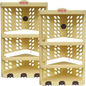 Wonder Cutlery Kitchen Rack Plastic Plastic Corner Big Rack, Set of 2 ...