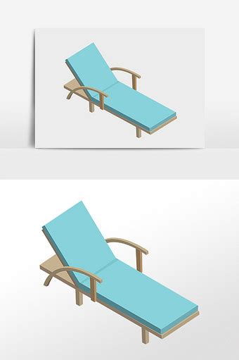 夏季手绘沙滩躺椅元素素材图片免费下载-千库网