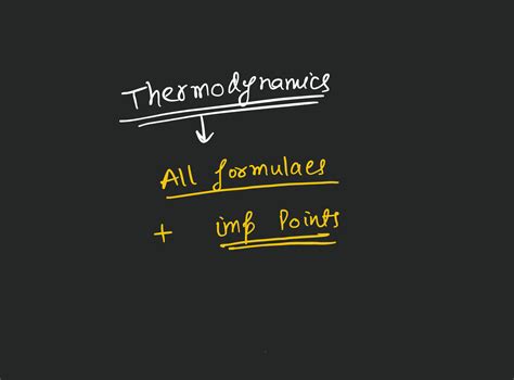Thermodynamics formula - Chemistry HL - Studocu