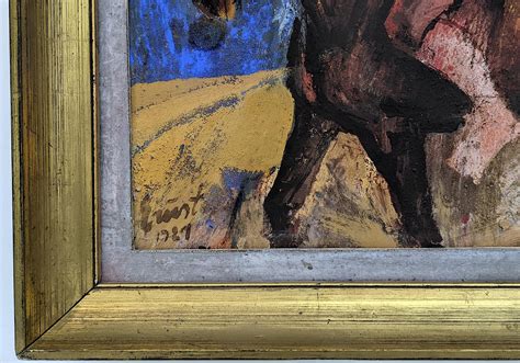 Lot - Oil by Famous EZUST GYORGY , Hungary Nudes Horses