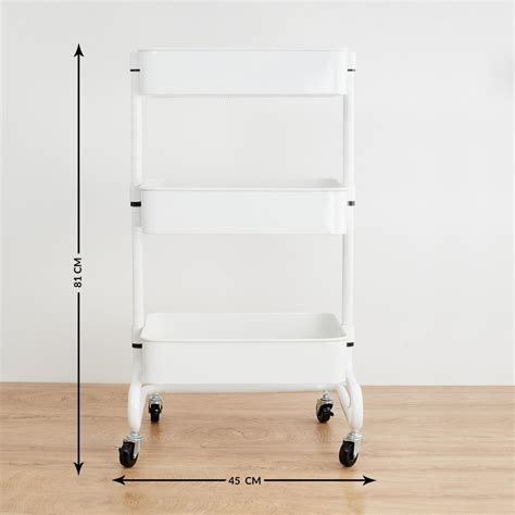Buy Tranzit Rectangular Metal Kitchen Trolley from Home Centre at just ...