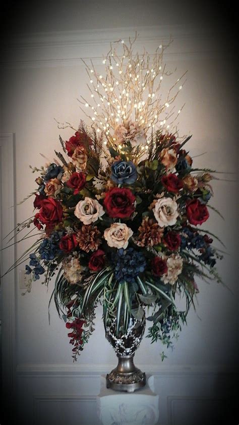 Floral Arrangement, Elegant Large Tuscan Floral Centerpiece, SHIPPING ...